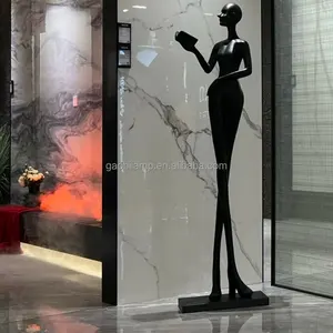 Human Floor Lamp-LED Warm White Fiberglass Construction Minimalist Design