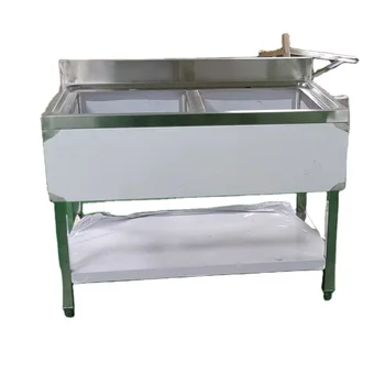 Chinese Manufacturer Grey Stainless Steel Kitchen Sink With Counter Double Bowl Stainless Steel Kitchen Sinks Table