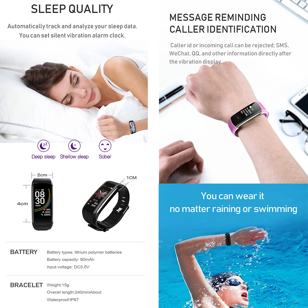 Activity Tracker Smart Bracelet M4 Time Setting Manual Smart
