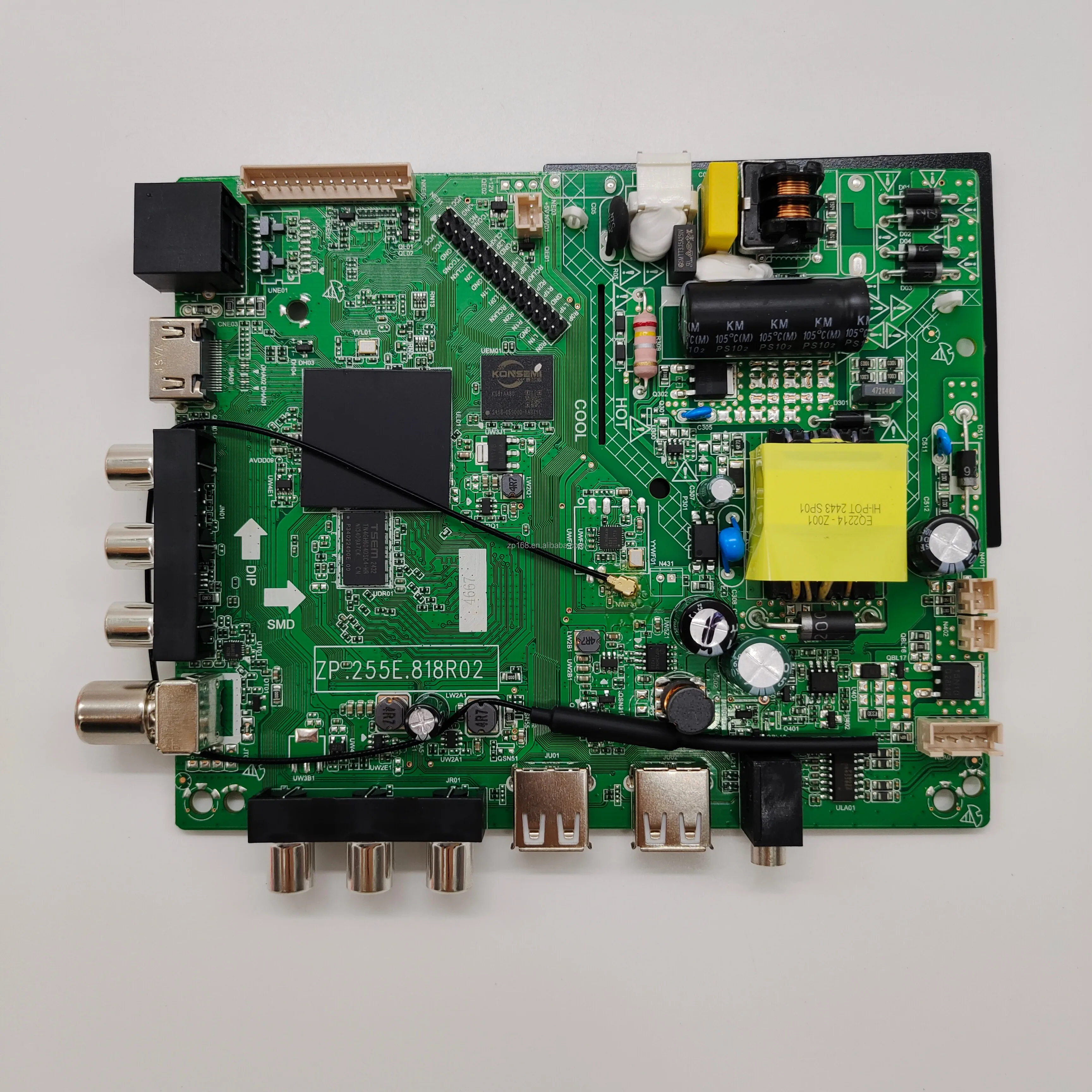 Smart LED TV Motherboard ZP.255E.818R02 - 25W Power, Android 12