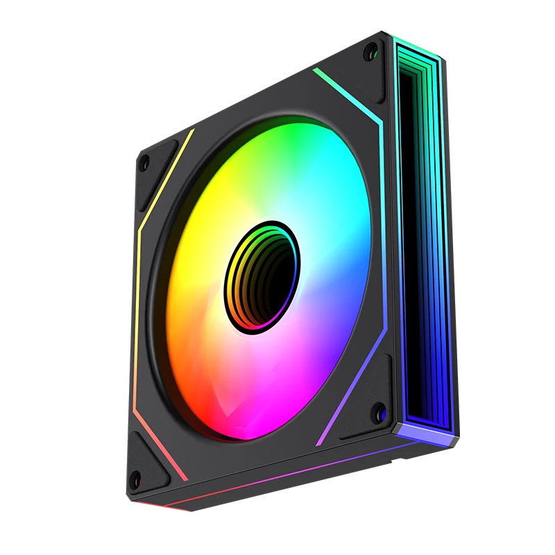 Lovingcool Factory Directly Sale Pc Case Fan CPU Radiator 120mm Rgb Fan Adjustable Variety Colors Gaming Computer Fan 120mm