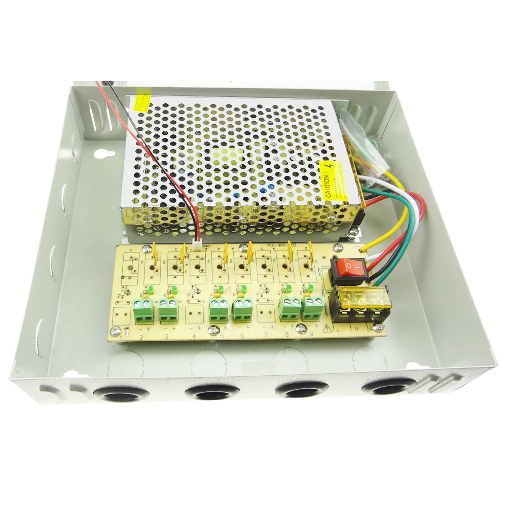 Блок питания для камеры видеонаблюдения, 60 Вт, 12 В постоянного тока, 5 А, 6 каналов