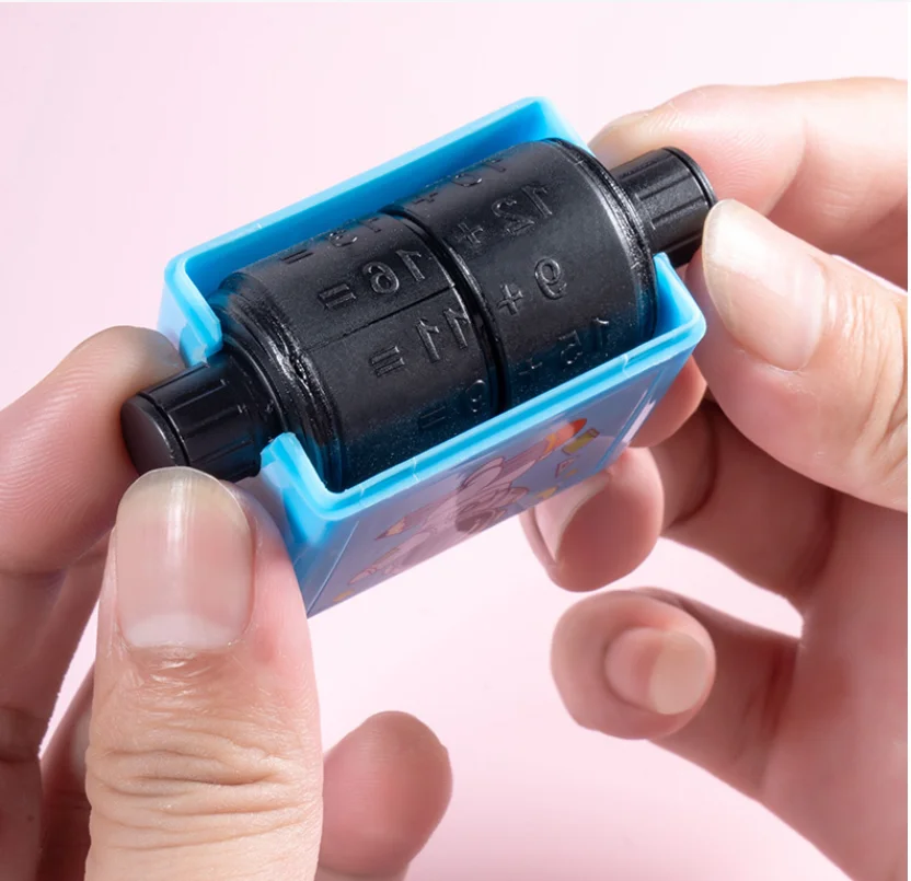 New Reusable Educational Mathl Rolling Stamp Addition Subtraction Multiplication Division Seal Arithmetic Artifact Math Roller