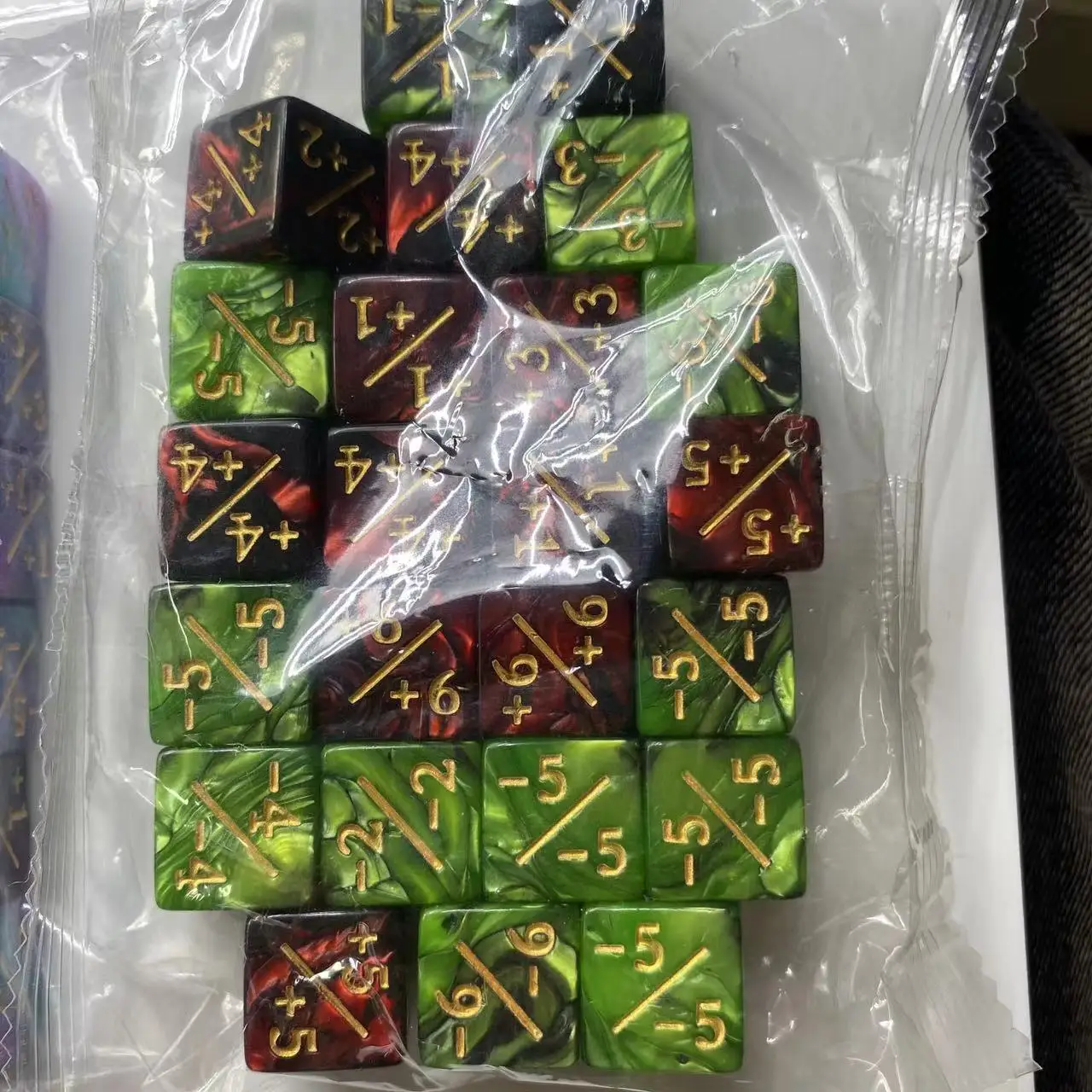 24x/bag 16mm Math Teaching Game D6 Counters +1/+1 Mtg The White & Black