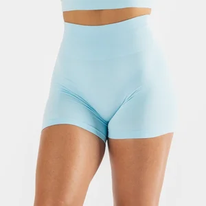 Recycled Material Workout Scrunch Shorts Leggings ARCTIC BLUE Seamless AMPLIFY SHORT