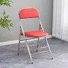 Silla plegable con patas de acero inoxidable roja