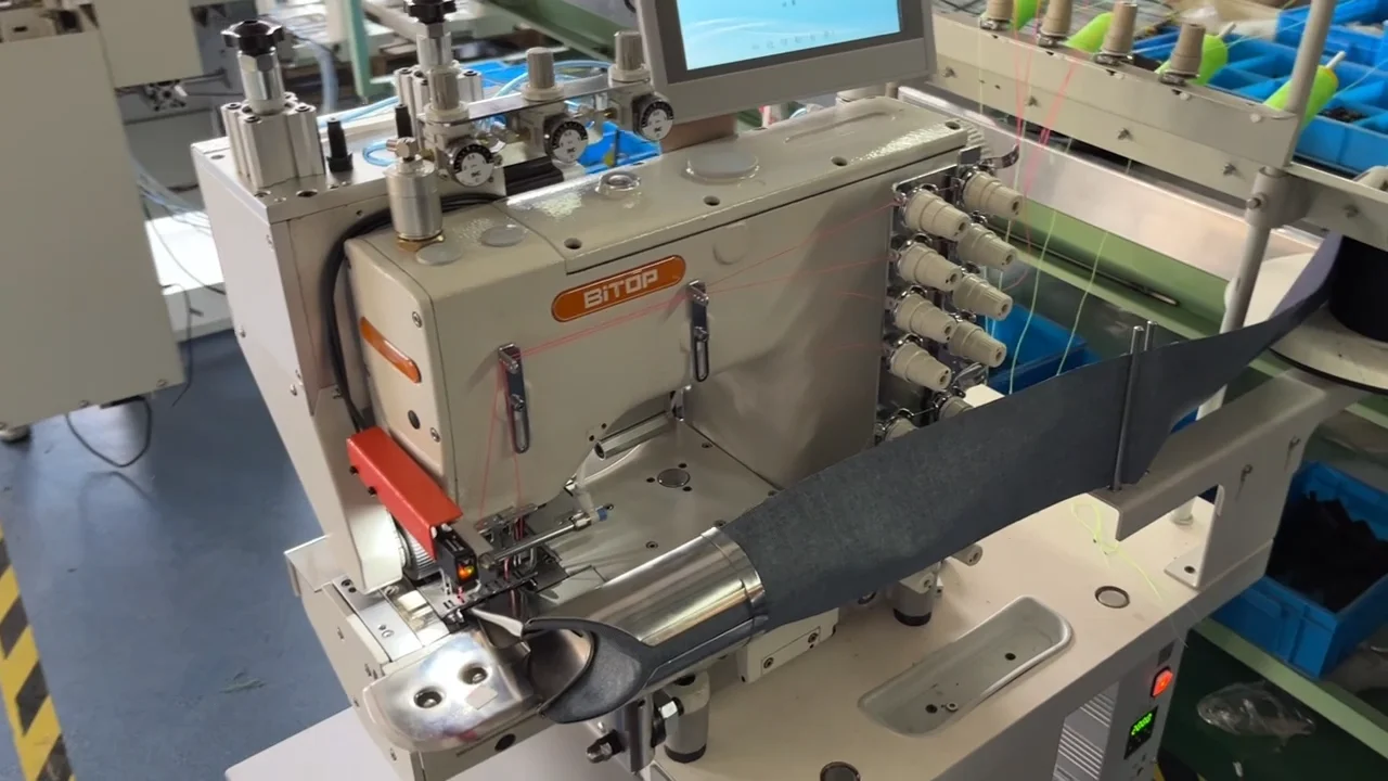 Bitop Automatic Skip Stitch Waistband Attaching Machine Industrial