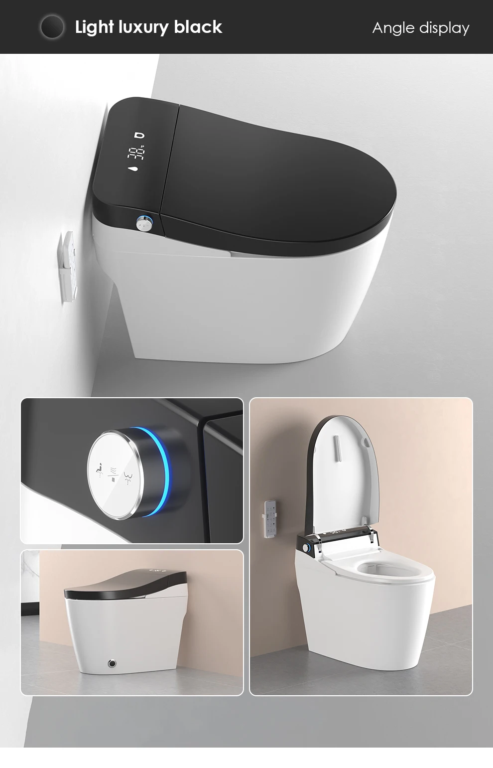 product auto open sensor flush automatic ceramic one piece toilet bowl intelligent electric toilet bidet bathroom smart toilet-9
