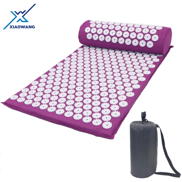 Hot sales chinese manufacturer custom logo spike massage back relax yoga acupressure mat and pillow set