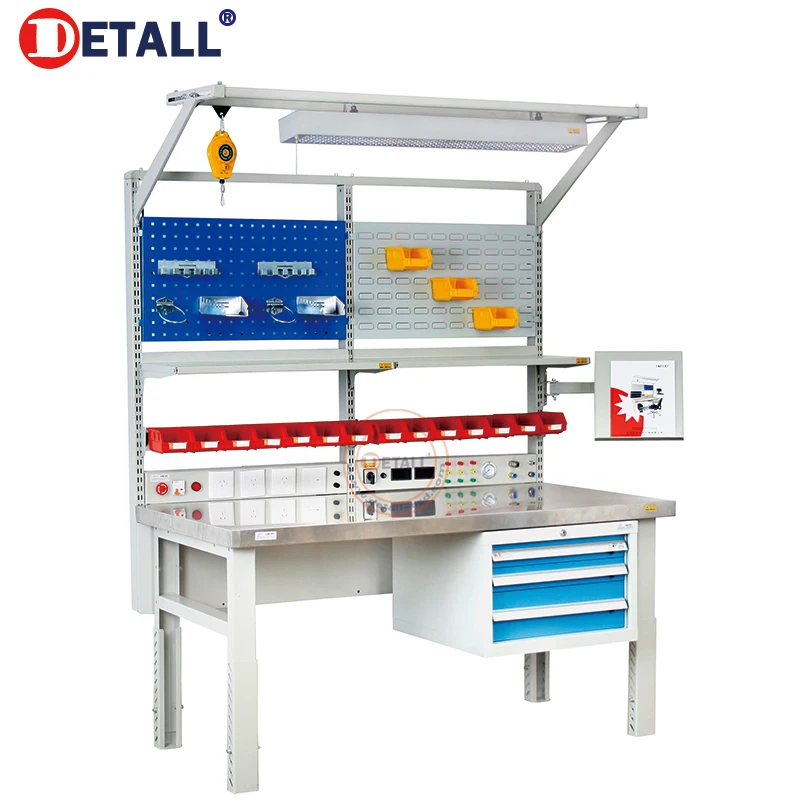Workbench Workshop Durable Steel Worktable Industrial Heavy Duty Work Bench