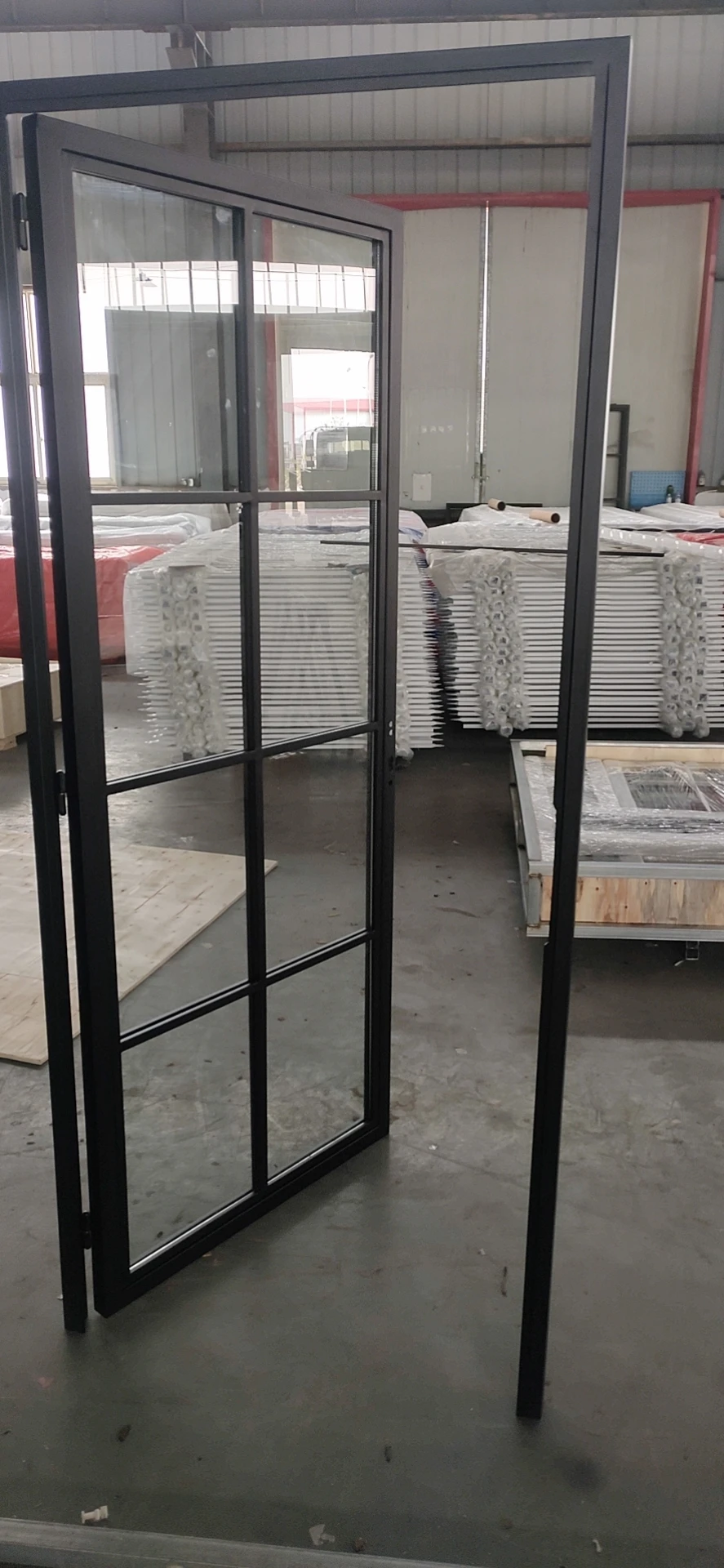 Industrial Steel Glass Doors And Frames With Windows Grill Iron Sliding ...