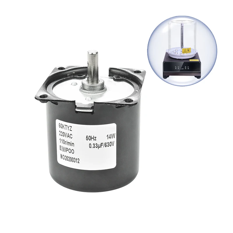 Motor Síncrono 60KTYZ 110/220V com Torque Máx 80kgcm e Proteção IP