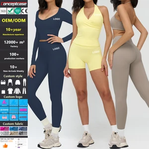 Custom Logo Wholesale Sportswear Quick Dry Fitness Yoga Wear Suit Gym Workout Leggings Sports Clothes Women Activewear Yoga Set