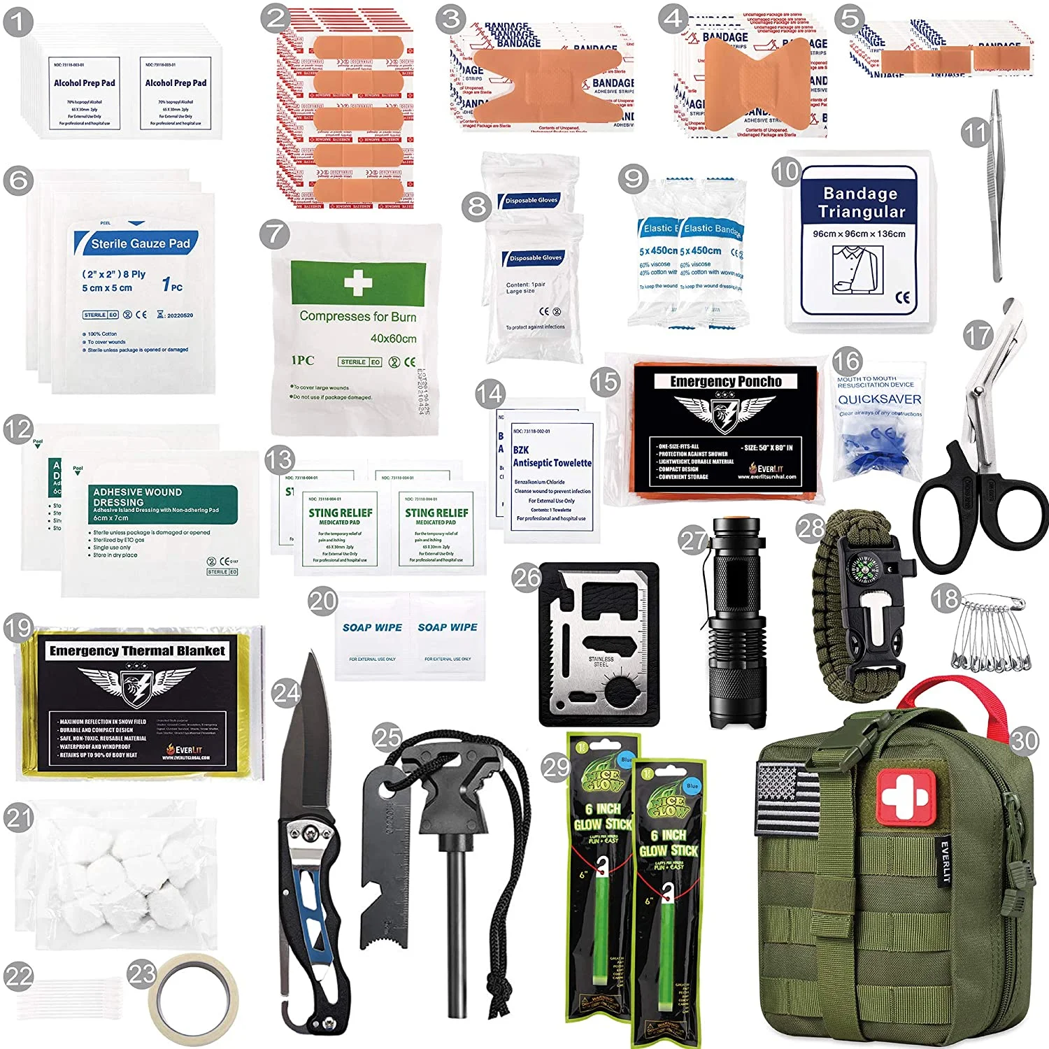 Manufacturer First Aid Emergency Medical Outdoor Survival Kit First Aid