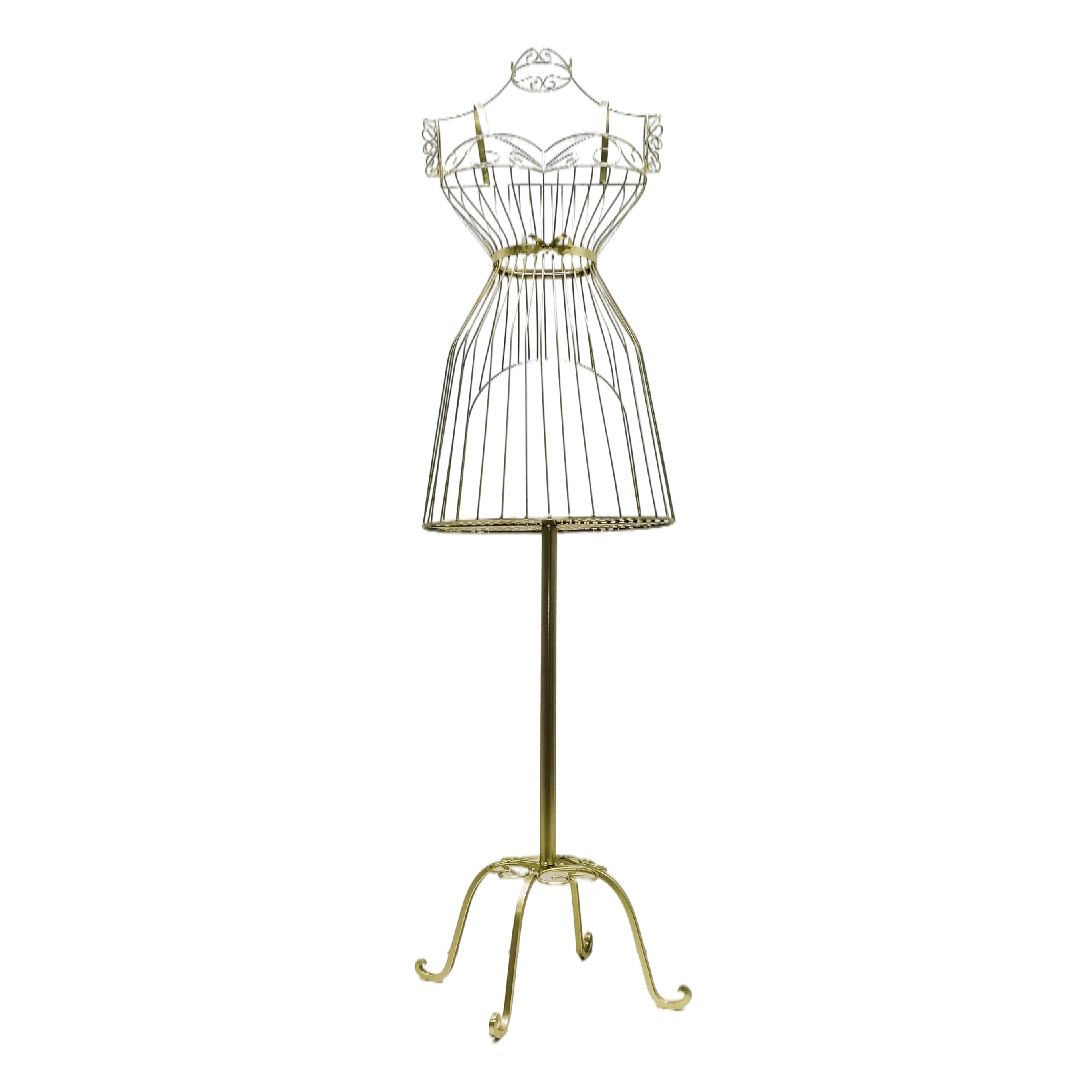 Clothing Store Fashion Lady Display Dress Form Torso Model Women Upper Body  Hollow Metal Wire Half Body Female Mannequin