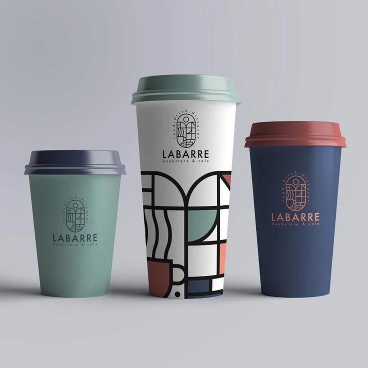 Custom 8oz Coffee Cups Disposable Single Wall Paper Cups with Lids Logo ...