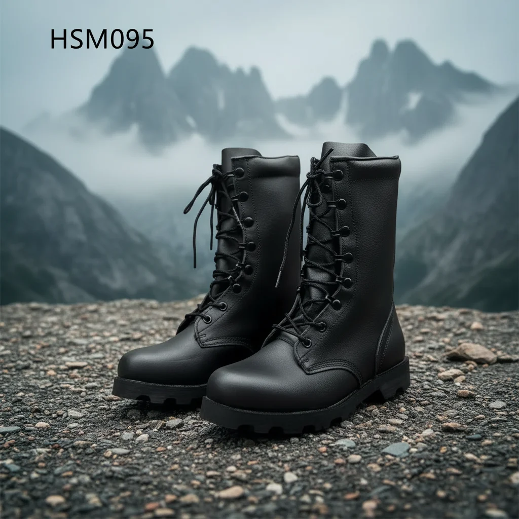 SX,Factory Price Field Surreying Full Leather Training Combat Boots Forest Hiking Hard Wearing Sole Marching Boots HSM095