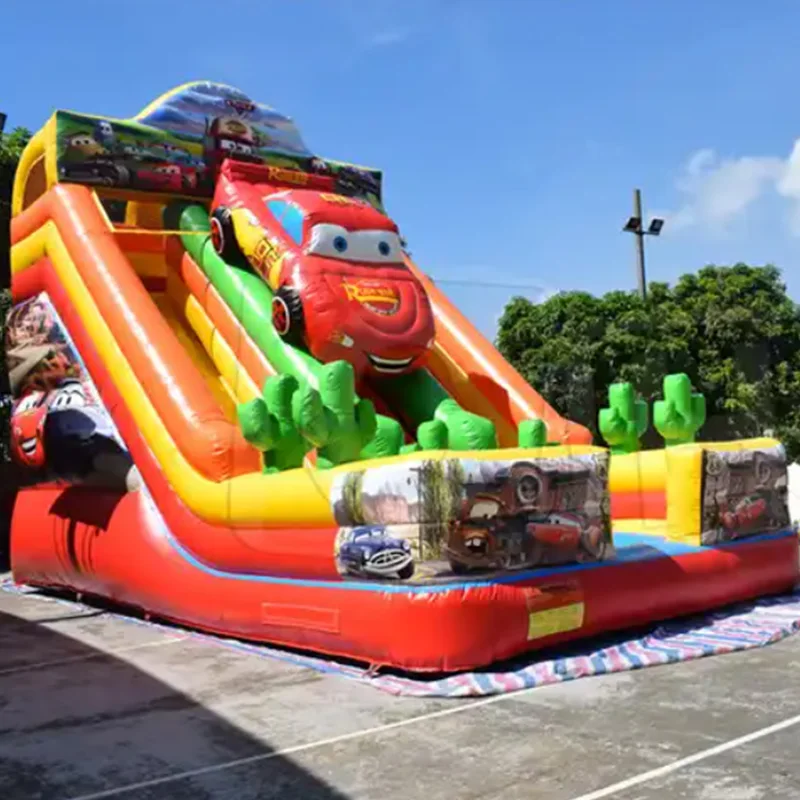 CH Custom Outdoor Bouncy Inflatable combo water Slides Bounce Car Playground Big Commercial Kids games Inflatable Slides