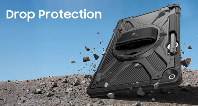 product protective case for microsoft surface pro 12 inch 360 rotating stand shockproof cover with wrist strap and pen holder-2