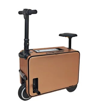 2024 Latest 20-Inch Aluminum Electric Riding Suitcase Boarding Travel Rod Box for Commuting and Travel