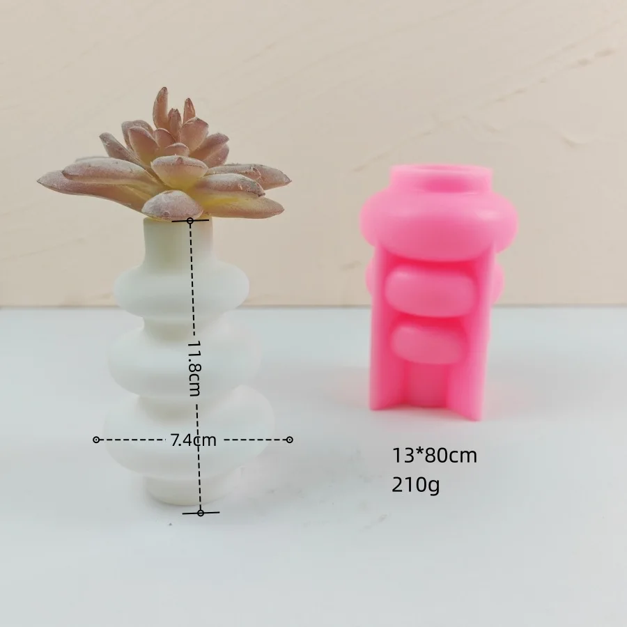 Vs001 Ins Style Flower Pot Gypsum Large Vases Silicone Molds Vase