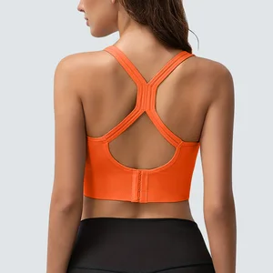 Wholesale Sports Vest Yoga Bra for Women High Elasticity  with Non-adjusted Straps Removable Pads for Workout Gym Wear