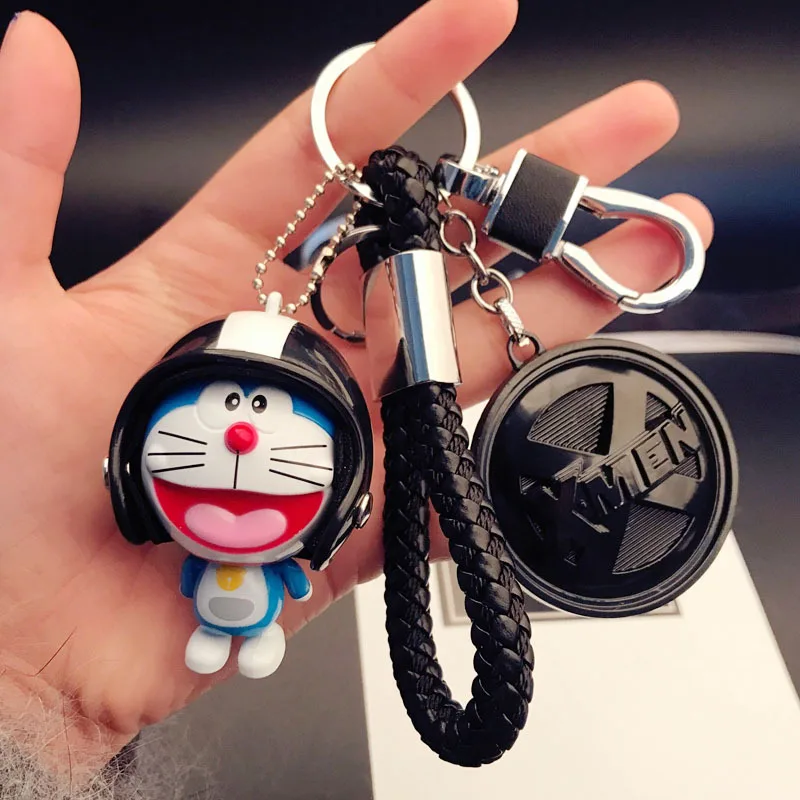 c/w Small Bell Pendant #9 key ring Doraemon PVC Action Figure Gift Key Chain 