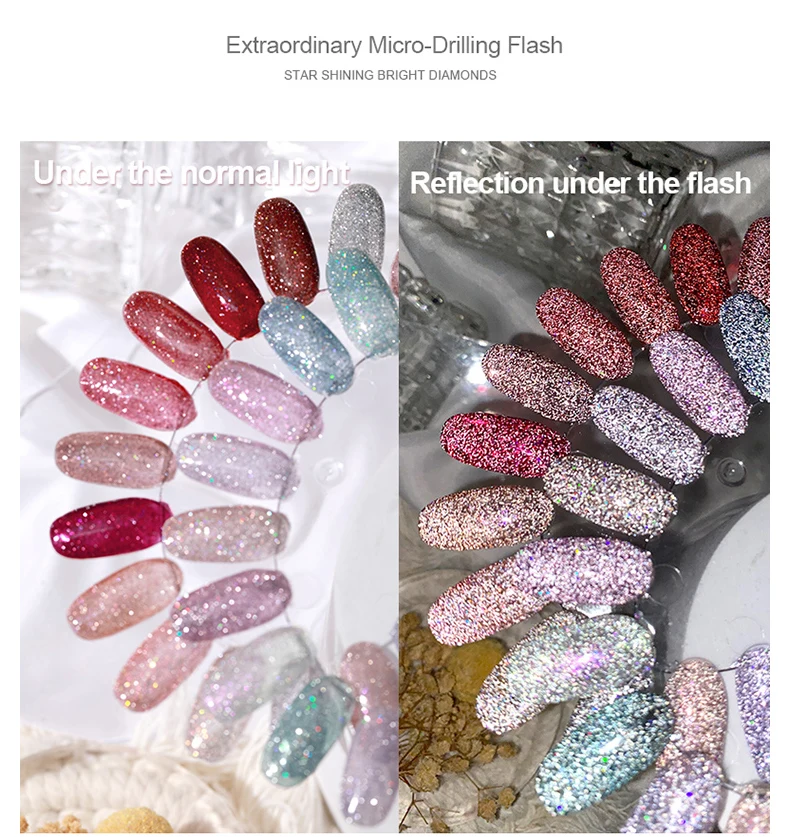 As New Design Reflective Gel Nail Polish Diamond Gel Kit Private Label