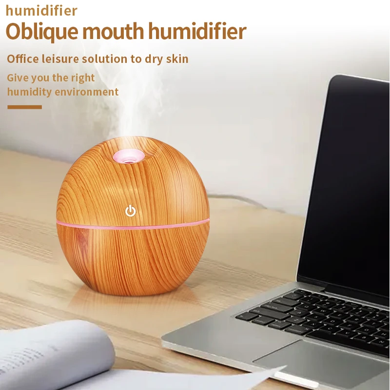 2024 Innovative Fragrance Usb Humidifier Healthy Aromatherapy Wood Grain Home Ultrasonic air Humidifier Essential Oil Diffuser