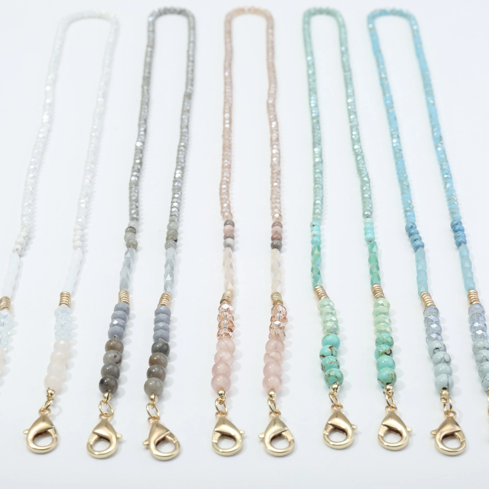 Ювелирные изделия SUXUAN заводская цена оптовая продажа цепочка для солнцезащитных очков с кристаллами из натурального камня