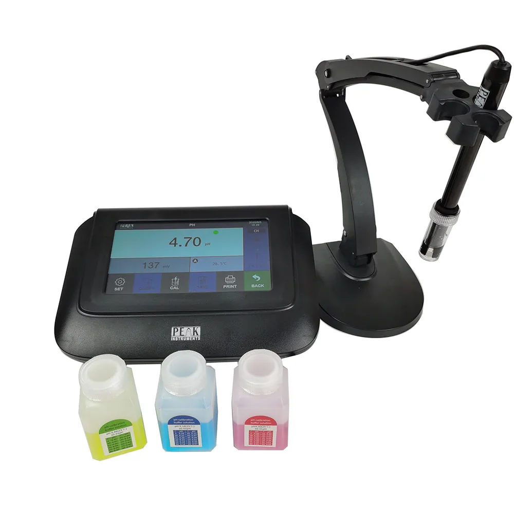 High Precision ATC Temperature  Benchtop Capacitive Touch Screen pH Meter