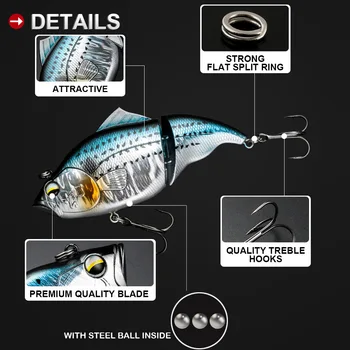 Cross-border for Stainless Steel Multi-section Fish 2-section Bionic Bait Luya Floating Water Sink Far Cast Mino – Lure – view 3