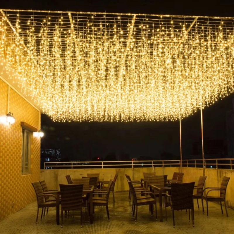 RTS Safe Low Voltage 31V LED Curtain Lights 3x3m Festival Lighting Company Christmas Diwali Ramadan Decorative Lights