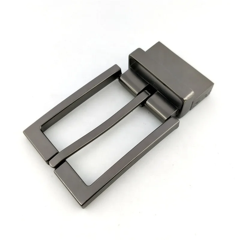 Wholesale Zinc Alloy Brushed Gunmetal Color Classic Simple Women 35mm Pin Belt Buckle