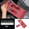 Pour Buick Envision console centrale tapis en silicone rouge