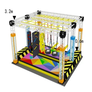 Custom Modern Other Indoor Playground American Ninja Warrior Obstacle Course Kit Gym Truss for Kids Adult