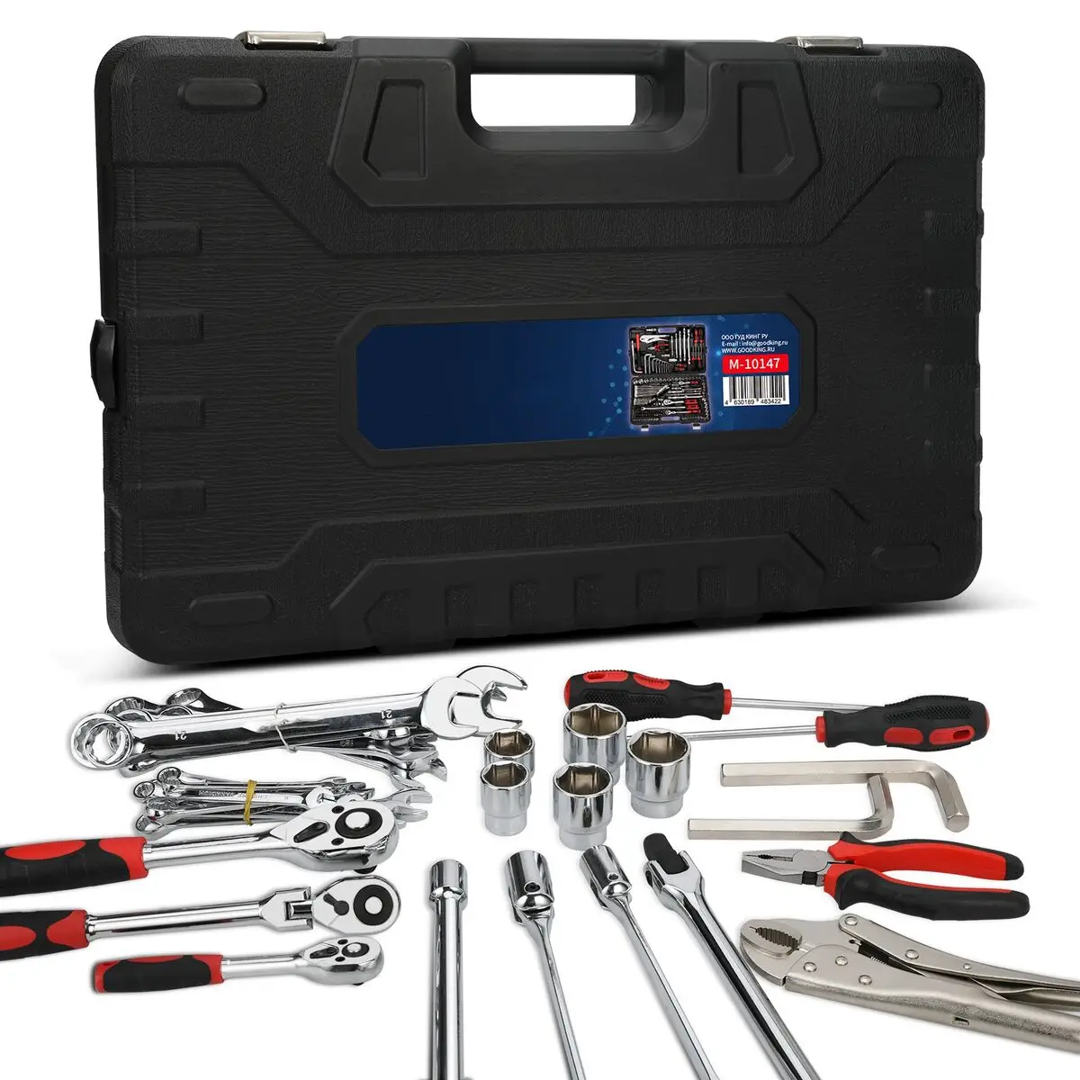 Diverse Piece Household Hand Tool Sets with Storage Case Combination Socket Set for DIY & Repair OEM Customizable Packaged Box 9