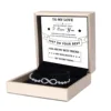 White gold bracelet card-champagne brushed gift box