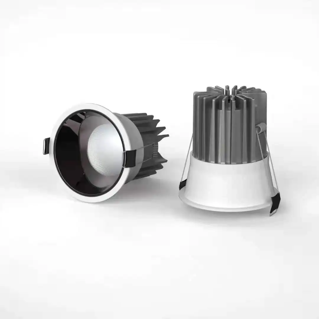 LHWYLED Super Bright LED Ceiling COB Lights 75mm Cutout 7W 24W LED COB Downlight Fixed Antiglare Gold LED Downlight for Hotel