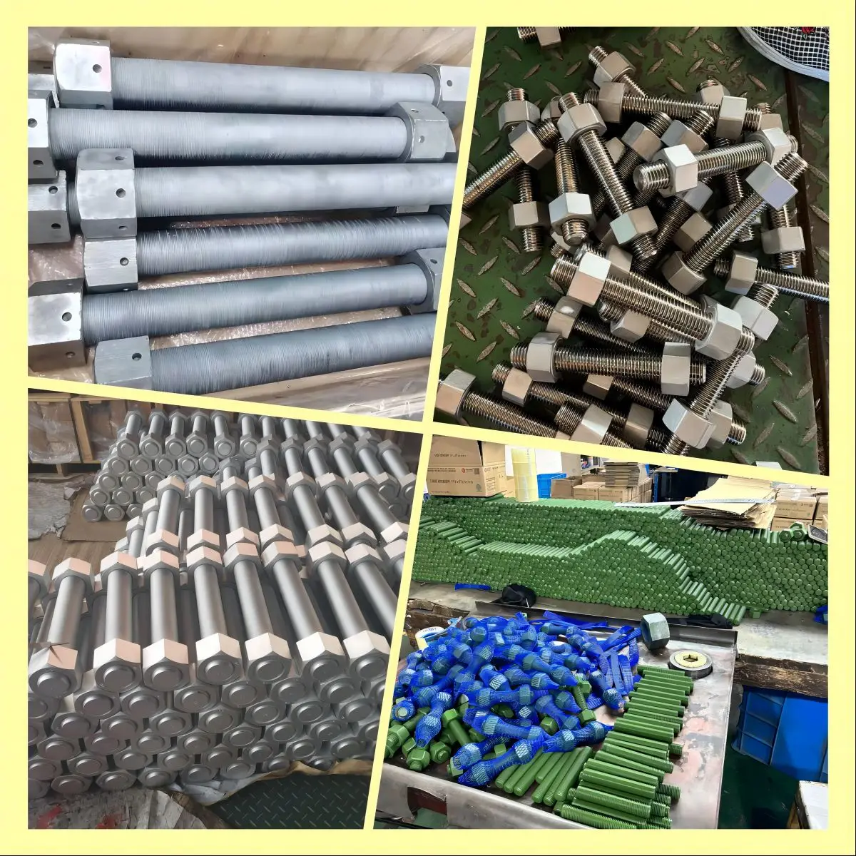 ASTM A193 Qualit&agrave; B7 ASME B18.2.1 Vite A Testa Esagonale Interamente Filettato Zincato Inta193fb7z