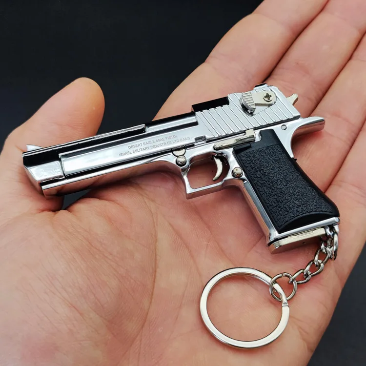 Miniature Desert Eagle Pistol Metal Keychain Gun Steel Gun Pistol Toy