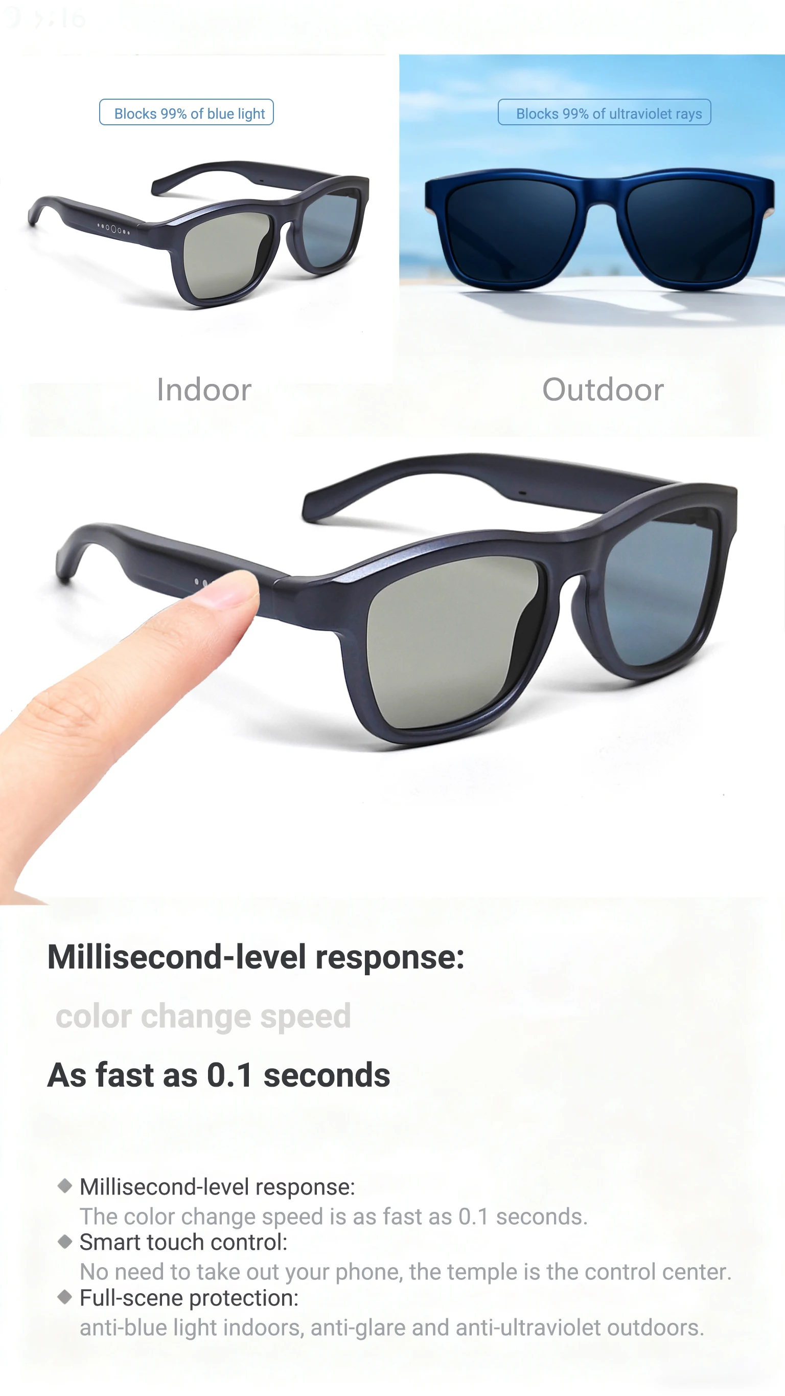 If you are searching for a supplier of a product with perfect quality control and highly competitive prices, which gives you an advantage in expanding your local market, then contact us now!  Competitive suppliers of  2026 JS-22pro Sunglasses with Electrochromic Lenses BT Call Music AI Translation Smart Audio Glasses for Business