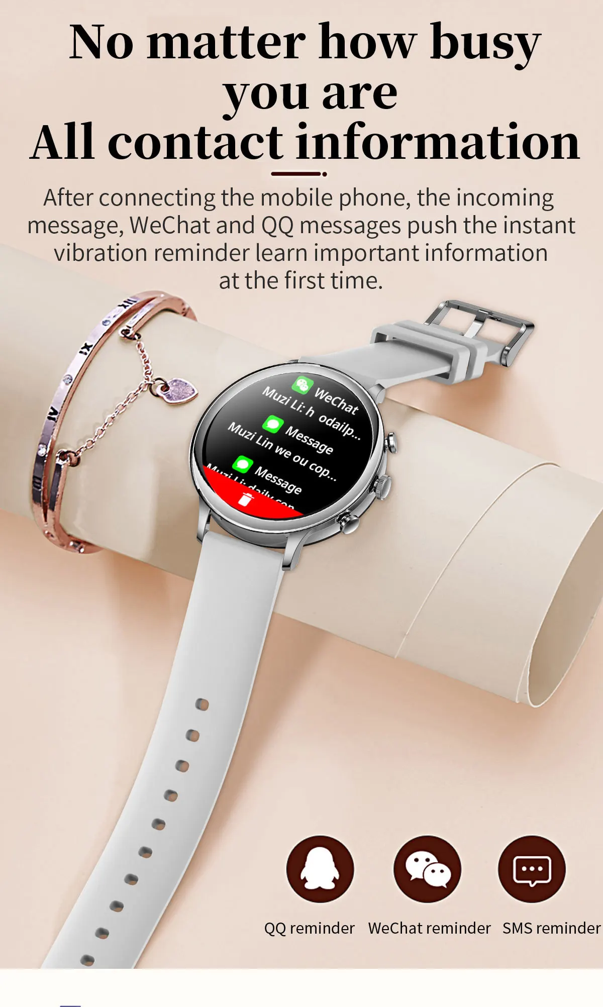 Chinese factory supplier supply  V61 Fashion Ladies Smart Watch 2025 1.39