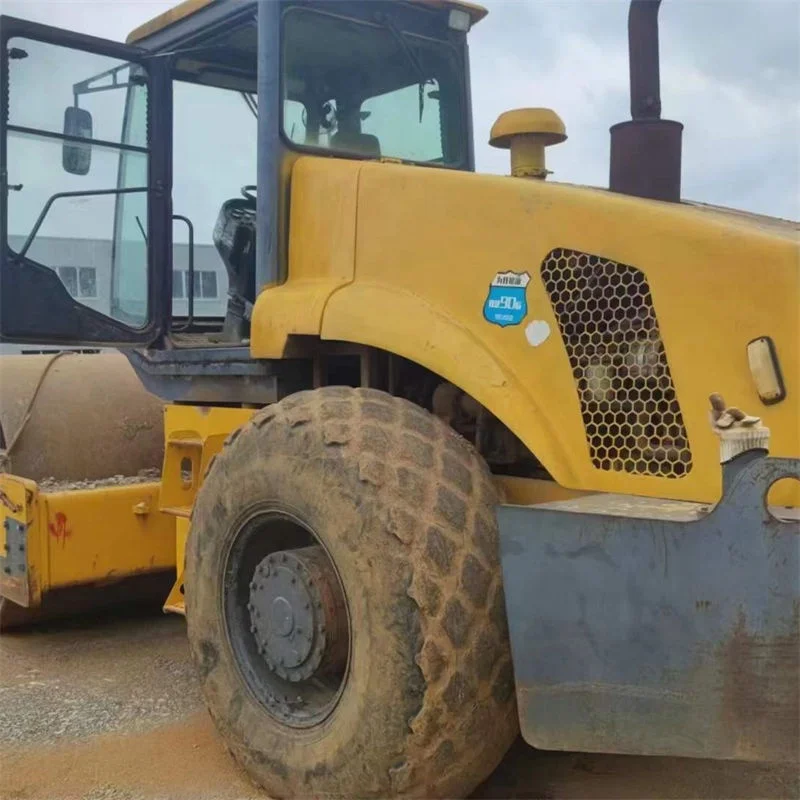 USED ROLLER COMPACTOR  20 TON  SR22MPA  HYDRAULIC VIBRATOR  COMPACTOR USED ROAD ROLLER  CHEAP PRICE USED DOUBLE DRUM ROLLER