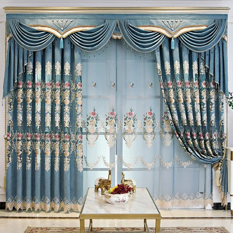 Wholesale 100% Polyester Designer Living Room Curtains And Drapes ...