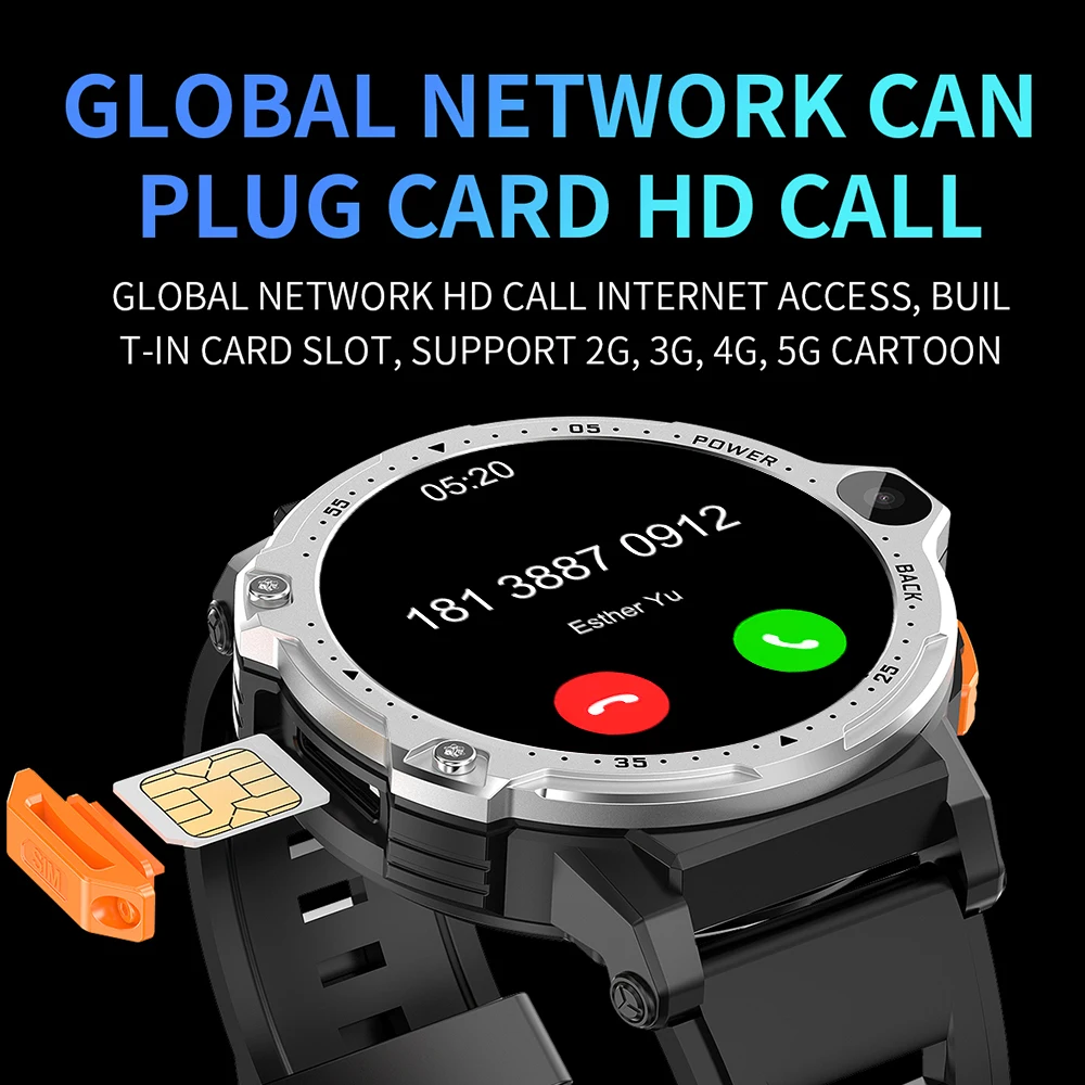 AllCall GT 4G / LTE スマートウォッチ AllCall AWATCH GT Full Android Smart Watch - Dual Cameras