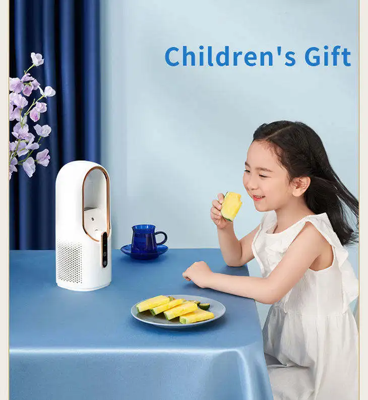 Leafless Fan Mini Air Conditioner Portable USB Rechargeable Water-cooled Air Conditioner Household Spray Humidifying Air Cooler_voghion.com