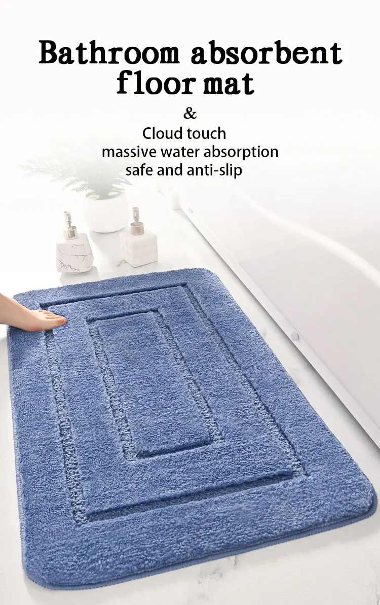 Non-slip machine washable Bath Mat Shaggy Thick Fluffy Door Mat Home Entrance Welcome Doormats manufacture