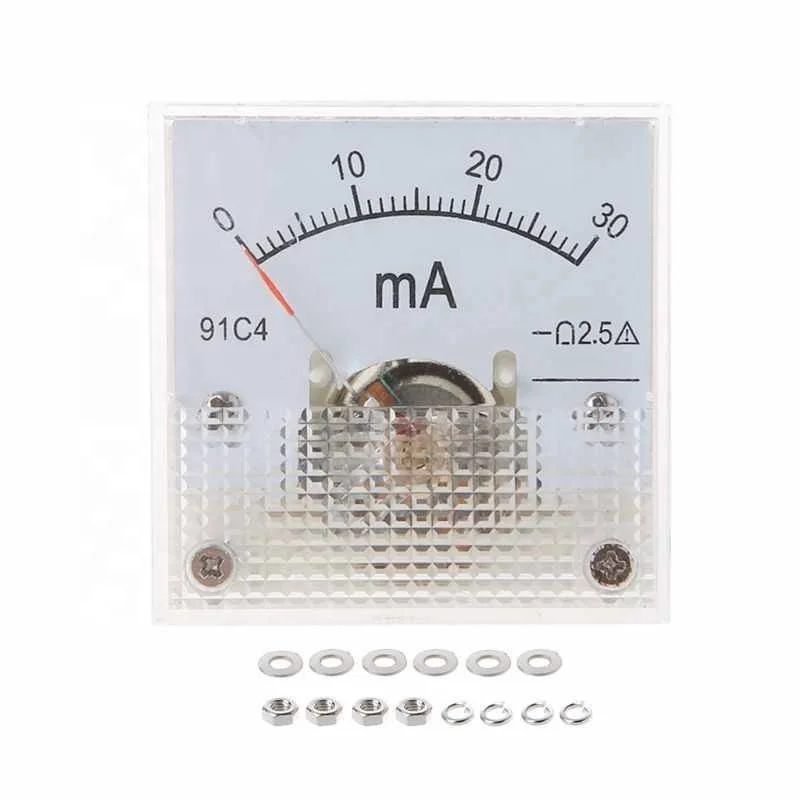 Аналоговый измеритель тока панели Механическая указка тип 1/2/3/5/10/20/30/50/100/200/300 мА A L69A