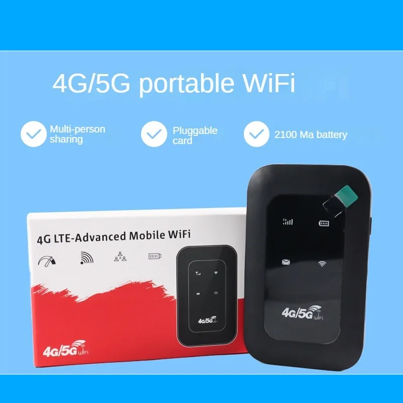 ポータブル4G LTE WiFiルーターSIMカードスロット付き屋外ポケットWiFi